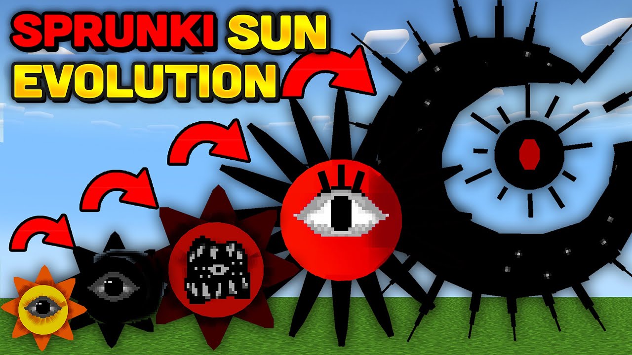 Minecraft But I Evolve SPRUNKI MR SUN PHASE 1-9
