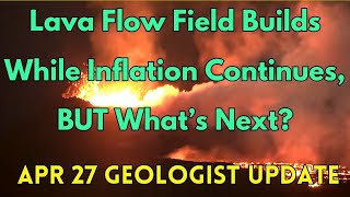 Inflating Lava Field Pushes Older Lava Over Wall, Magma Continues Accumulating: Geologist Analysis