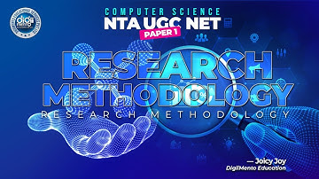 NTA UGC NET Paper 1 | Research methodology | Computer Science