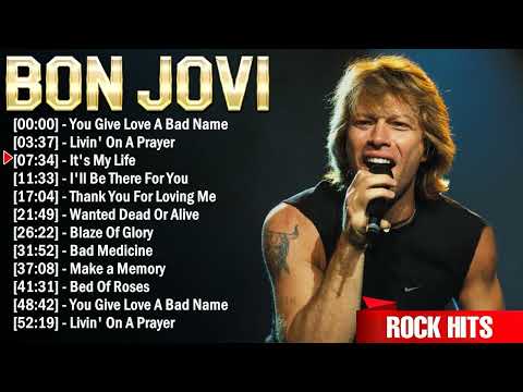 Bon Jovi Greatest Hits Full Album ~ Best Rock Songs Playlist Ever