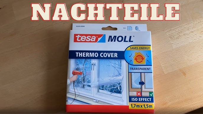 Thermo Cover Fenster Isolierfolie, Transparente Isolierfolie, Staubdicht  Winddicht Thermovorhang Mit Klettverschluss-Ohne Bohren, Zur Wärmedämmung  An Fenstern : : Baumarkt