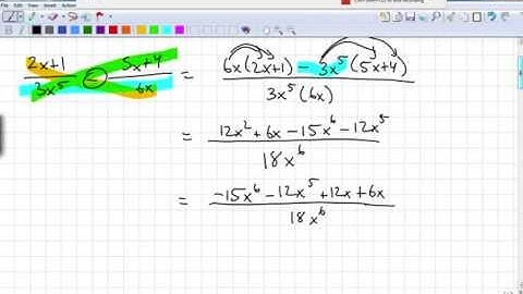 Adding and Subtracting Rational Expressions with Different Monomial Denominators