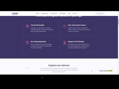Oppi - Multi-Niche App Showcase WordPress Theme business app showcase theme Easy Create Website