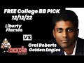College Basketball Pick - Liberty vs Oral Roberts Prediction, 12/12/2022 Free Best Bets & Odds