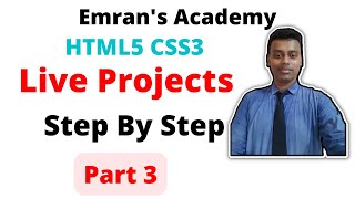 HTML CSS Live Projects Bangla | Step by Step Tutorial | Part 3