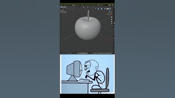noob vs pro | how to make apple in 3d blender #blender3d #3d