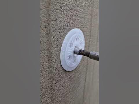 Дюбеля под плитку на мокром фасаде #фасад #утепление #insulation # ...