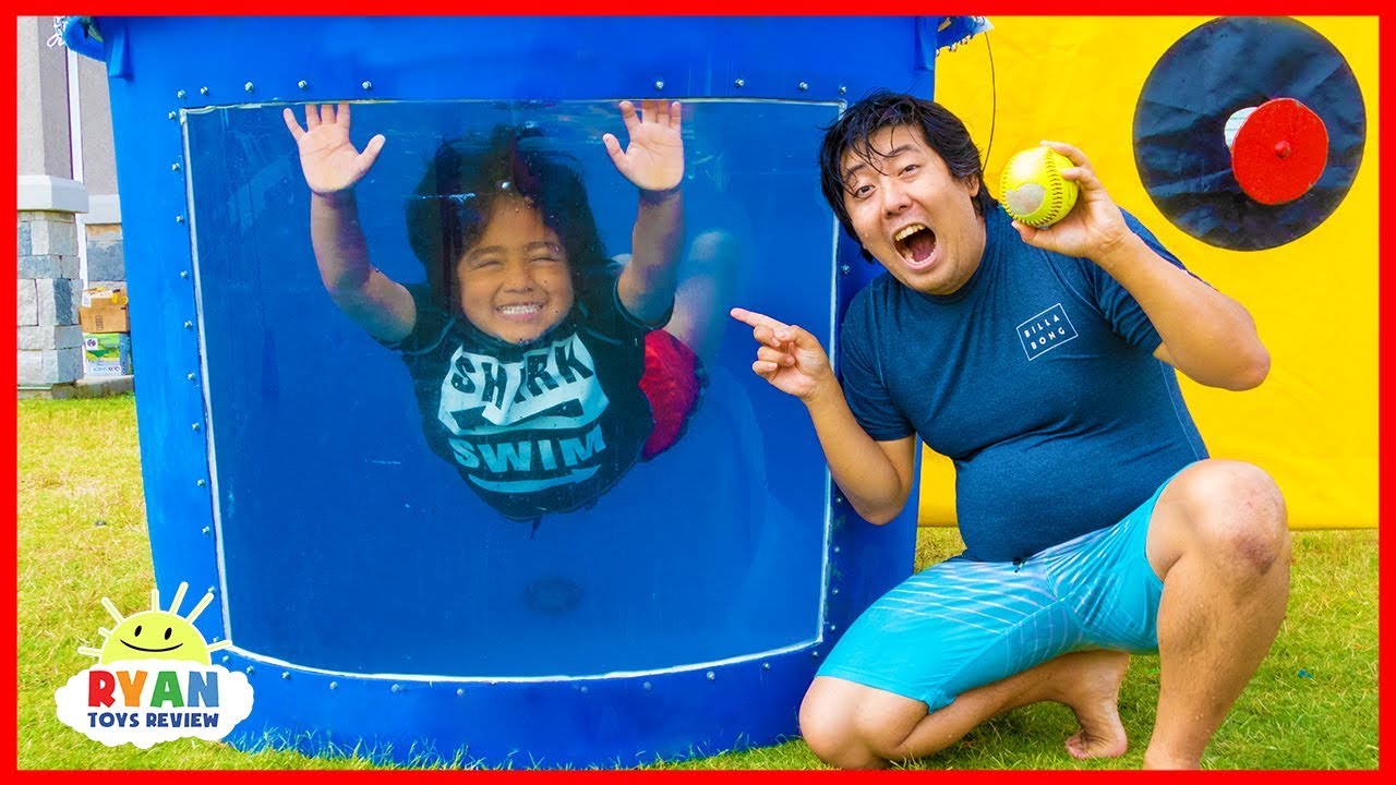 Ryan ToysReview Takes on the Dunk Tank Challenge - Fun Family Game Time