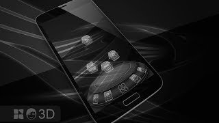 Next launcher theme Black Glass screenshot 1