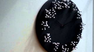 MOCAP bamboo wall clock   (is time an illusion) by J.P.Meulendijks