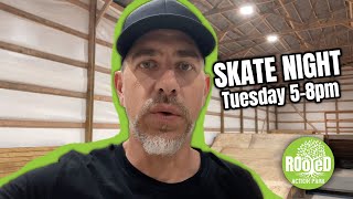 Rooted Action Park Skate Night Joplin Indoor Skatepark Tuesday Skateboard and Scooter Session