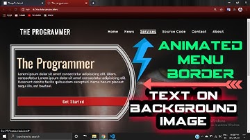 Animated Custom menu || Text On Background Image || Smooth ScrollPure CSS #theprogrammer #html #css