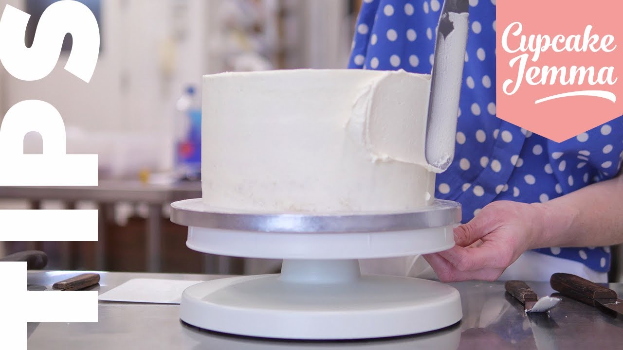 How To Get a Perfect Crumb Coat On Your Cake | Cupcake Jemma Tips | CupcakeJemma