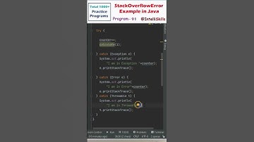 Program 91 | StackOverflowError Java Example #Shorts #java #coding #programming