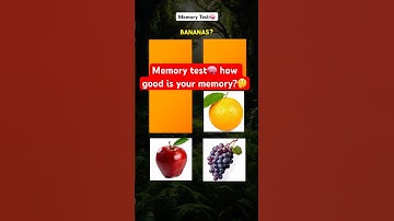 How good is your memory?🤔Memory test🧠 part 2 #memorytest #braintest