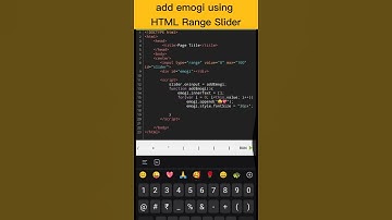 Add emoji using HTML Range Slider 😜 || coding status😍 #shorts   #programming  #trending #shortsvideo