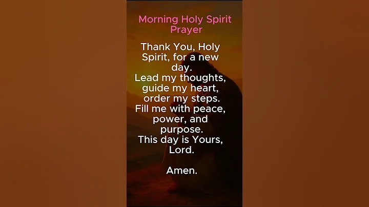Morning Prayer to the Holy Spirit | Start Your Day with God’s Presence 🕊️ #Gratitude #Faith #Prayer