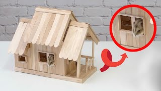 How to Make Popsicle Stick House for Hamster