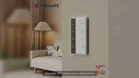 Zemismart DIY Name Switch Zigbee Smart Display Screen Touch Light Switch US Type Works with Tuya Ale