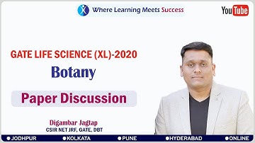 GATE LIFE SCIENCE 2020 Paper Discussion  : Section XL - R:  Botany