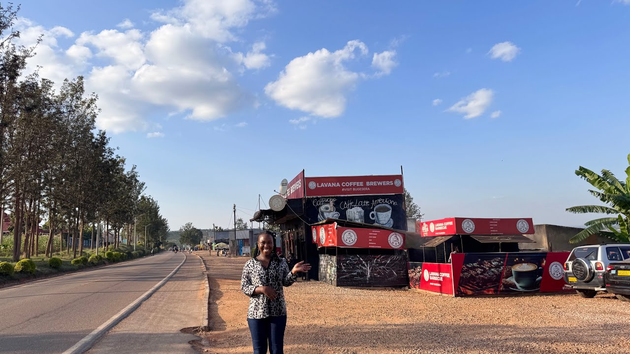 Commercial land for sale in Rwanda in a busy location by the road. 