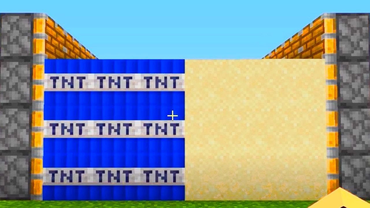 TNT X5 + SAND= ??? / minecraft