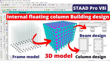 Internal floating column building design by STAAD Pro | civil engineering | structural design |