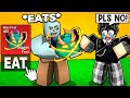 Eating dragon fruit infront of scammers in blox fruits roblox