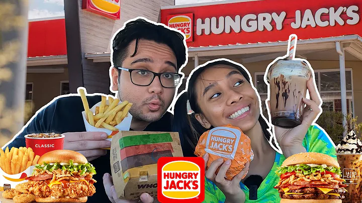 HJ's "NEW" Carolina Double Whopper & Jack’s Fried Chicken | Hungry Jack's Drive-Thru Mukbang