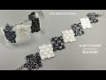 Zarif boru boncuk bileklik yapımı./Elegant beaded bracelet diy. Jewelry making tutorial /Bugle beads