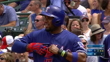 TEX@CHC: Andrus opens the scoring with an RBI single