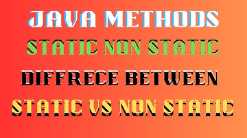 Static and Non-Static Methods and Variables in Java | Learn Coding