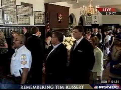 Remembering TIM RUSSERT " Hundreds Bid Farewell " ...