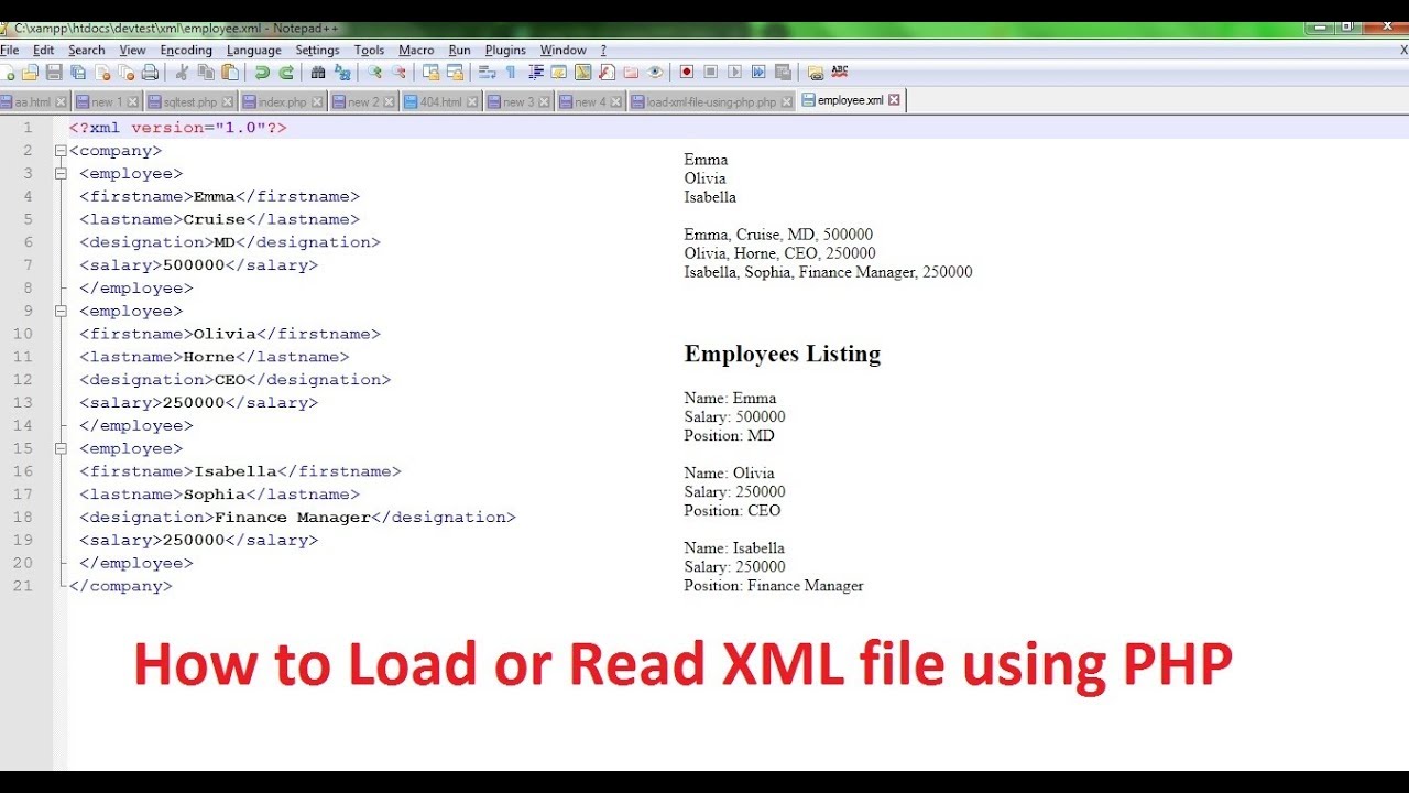 php read xml  New  How to Load or Read XML file using PHP