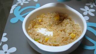 「大阪王将」の「ガーリックチャーハン」 Garlic fried rice