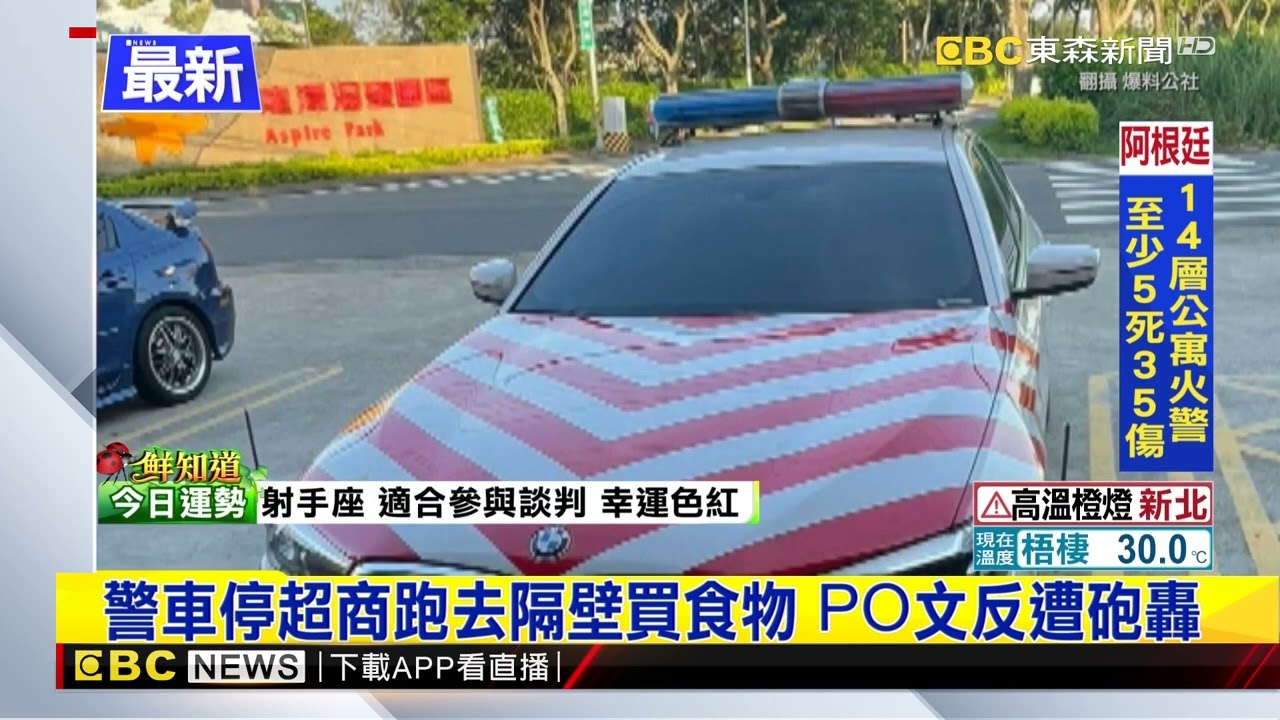 Download 最新》警車停超商跑去隔壁買食物 PO文反遭砲轟@東森新聞 CH51