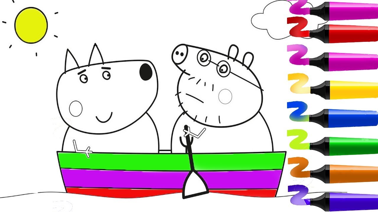 Coloriage Peppa Pig, Coloriage Papa pig