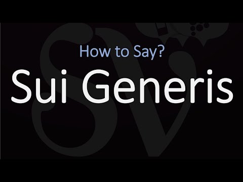 چگونه Sui Generis را تلفظ کنید (به درستی) معنی و تلفظ عبارت لاتین