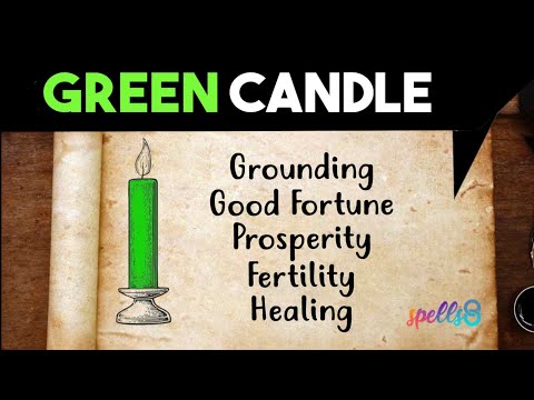 CANDLE MAGIC: Green Candles Meaning - Spiritual U0026 Material Growth, Fertility, Money U0026 Earth Magick