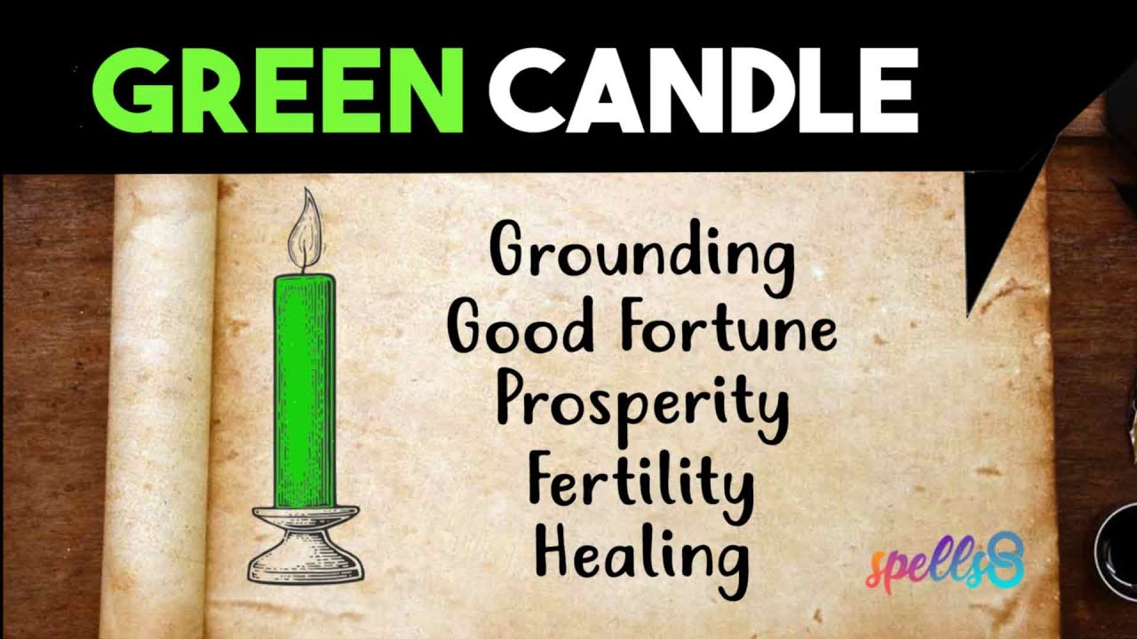 CANDLE MAGIC Green Candles Meaning Spiritual & Material Growth