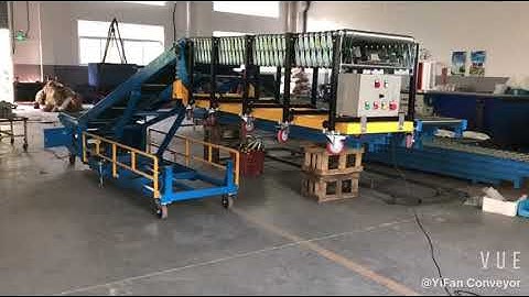 Truck Loading Conveyor with 4.2m Flexible Motorized Roller Conveyor Video