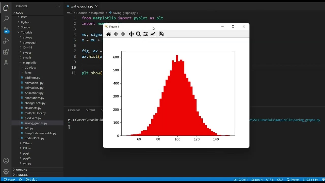 How to save Matplotlib Graphs as Images PNGJPG