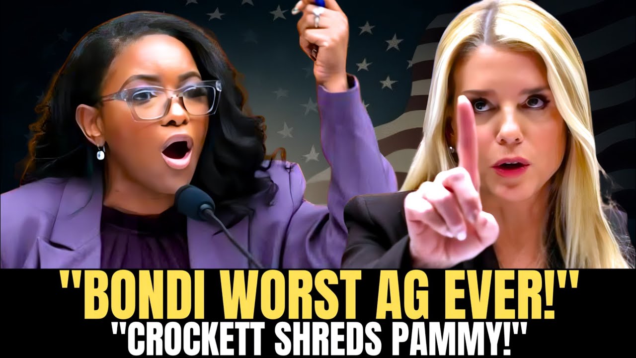 Жасмин Крокетт резко критикует Пэм Бонди за заявления о сокрытии информации об Эпштейне.