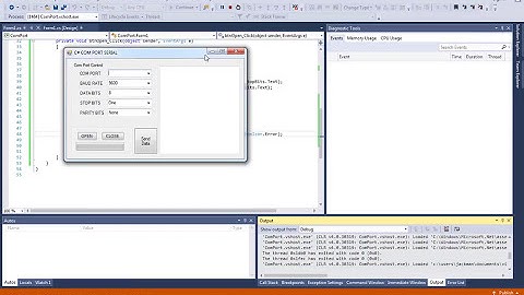 Visual Studio C# Serial Communication (Serial Port) tutorial 1.Send Data (1/13)