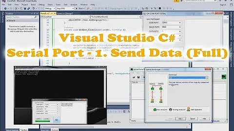 Visual Studio C# Serial Communication (Serial Port) tutorial 1.Send Data (1/13)