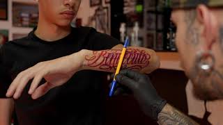 Chicano Lettering Tattoo Freestyle - Fresco Inchiostro Tattooer