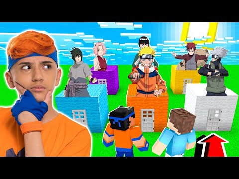 SORTE OU AZAR? NO ESCOLHA A PORTA ERRADA DO NARUTO NO MINECRAFT!!