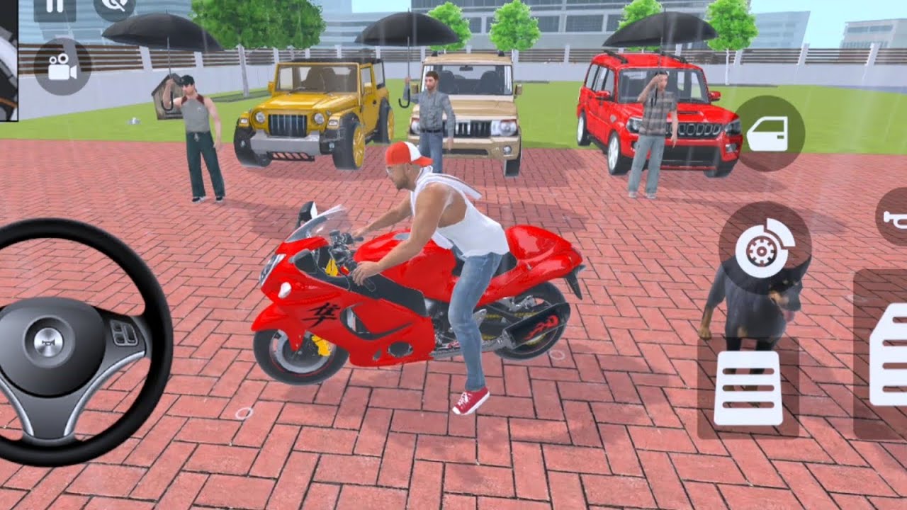Bike Car Game :Gameplay Franklin Took Out The Indian police Car modified Mahindra Thar car games