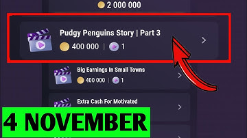 Pudgy Penguins Story | Part 3 | TapSwap Video Code | 4 November TapSwap Youtube Video Code