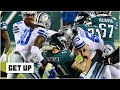 Reacting to the turnover-filled Cowboys vs. Eagles matchup in Week 8 | Get Up